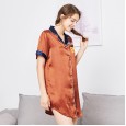 Yaoting silk sexy nightdress ladies summer silk shirt feminine pajamas home service SQ829