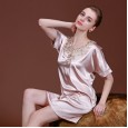 Yao Ting explosive pajamas ladies spring and summer home service lace silk ladies pajamas sexy nightdress