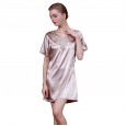 Yao Ting explosive pajamas ladies spring and summer home service lace silk ladies pajamas sexy nightdress