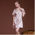 Yao Ting explosive pajamas ladies spring and summer home service lace silk ladies pajamas sexy nightdress