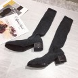 Autumn and winter new knee-length boots were thin and thick with sock boots elastic high tube stockings boots women