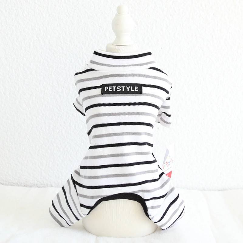 Petstyle spring and summer new colorful cotton striped leggings cotton four-legged pajamas dog clothes