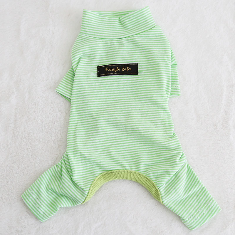 Petstyle autumn and winter cotton thin stripe eight-color striped leggings pet clothes dog clothing pajamas