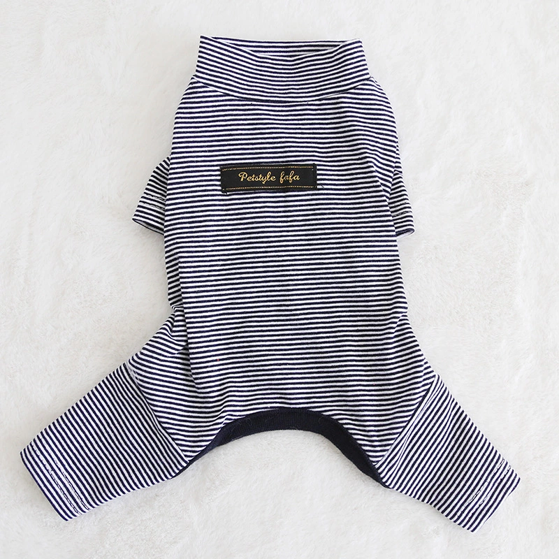 Petstyle autumn and winter cotton thin stripe eight-color striped leggings pet clothes dog clothing pajamas