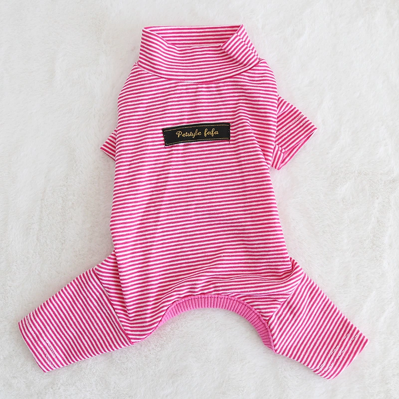 Petstyle autumn and winter cotton thin stripe eight-color striped leggings pet clothes dog clothing pajamas