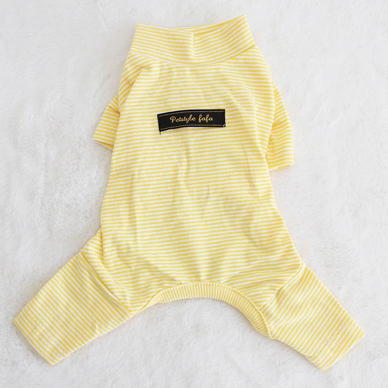Petstyle autumn and winter cotton thin stripe eight-color striped leggings pet clothes dog clothing pajamas
