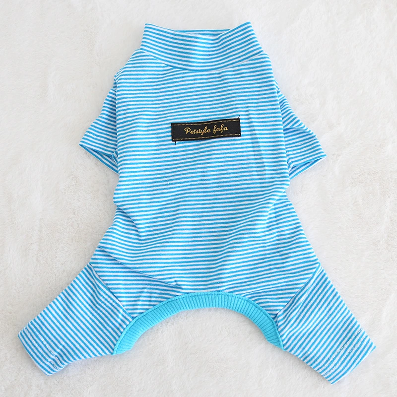 Petstyle autumn and winter cotton thin stripe eight-color striped leggings pet clothes dog clothing pajamas