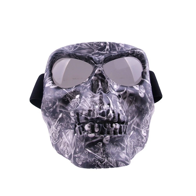 New motorcycle off-road goggles skull personality locomotive goggles mask windproof goggles riding sports mirror