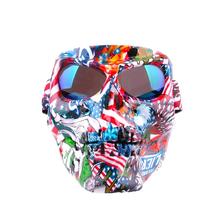New motorcycle off-road goggles skull personality locomotive goggles mask windproof goggles riding sports mirror
