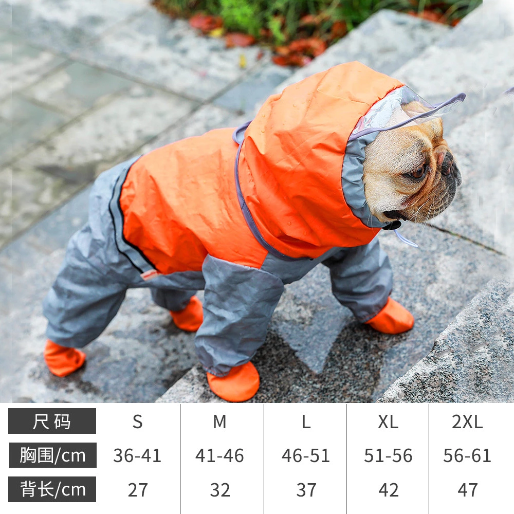 Do not include tail dog raincoat method Dou Schnauzer medium-sized small dog puppy four-foot waterproof all-inclusive pet clothes