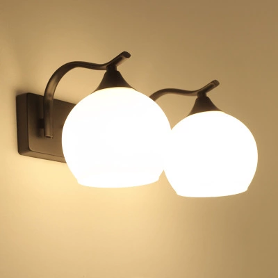 Bedside wall lamp American bedroom lamp wrought iron lamp retro hotel wall lamp room corridor porch aisle lamps
