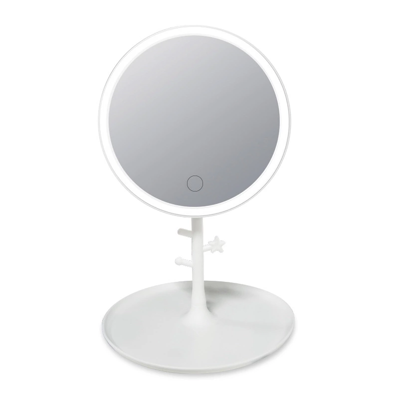 LED makeup mirror beauty mirror folding table lamp fill light desktop storage touch net red gift creative charging mirror