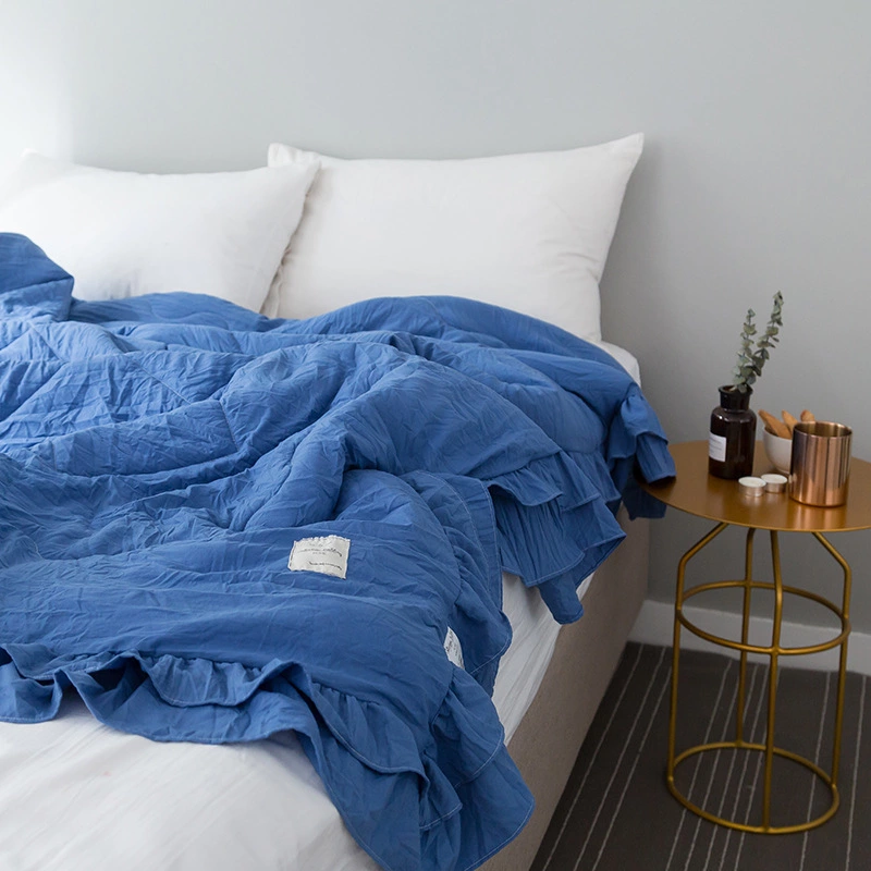 The new Korean version of the ruffled seersucker summer quilt is comfortable single double air conditioning is machine washable summer quilt