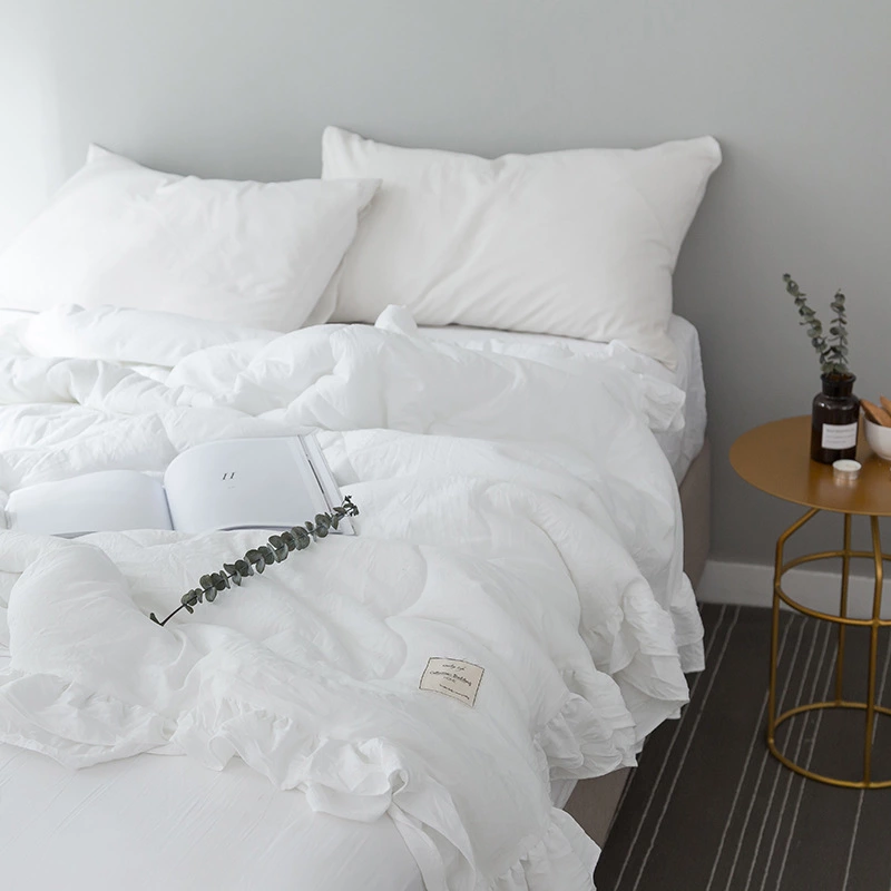 The new Korean version of the ruffled seersucker summer quilt is comfortable single double air conditioning is machine washable summer quilt