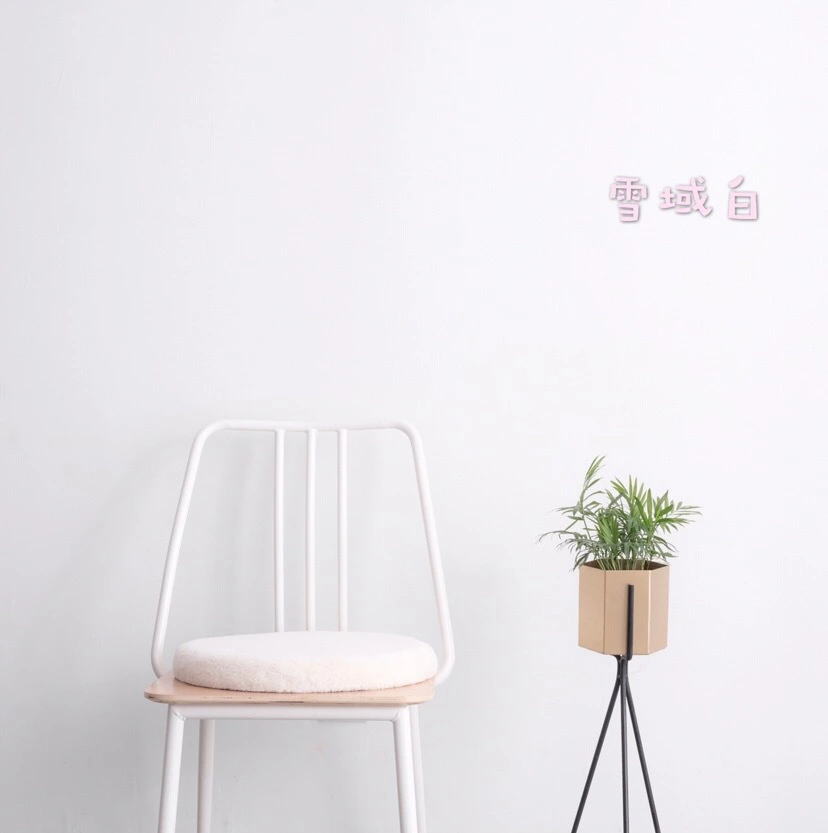Japanese rabbit down cushion memory foam PP pad thickened macaron solid color warm round chair cushion