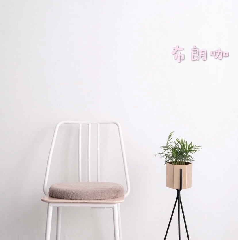 Japanese rabbit down cushion memory foam PP pad thickened macaron solid color warm round chair cushion