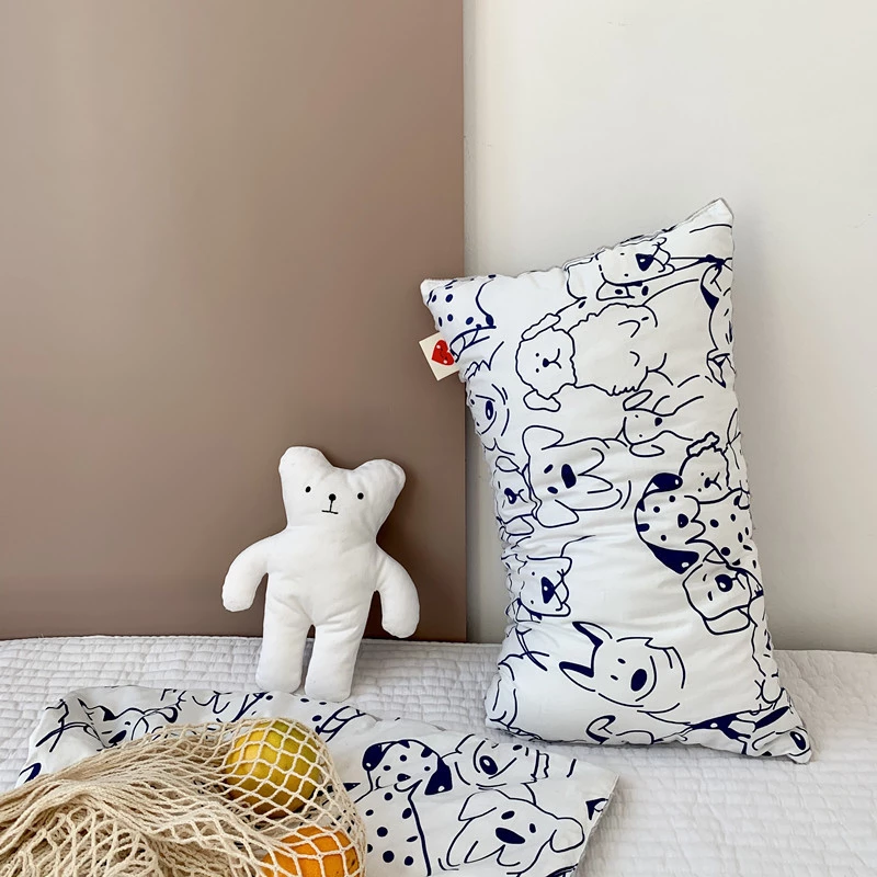 Kindergarten pillow core cotton cartoon cute beanie pillow pure cotton child baby pillow