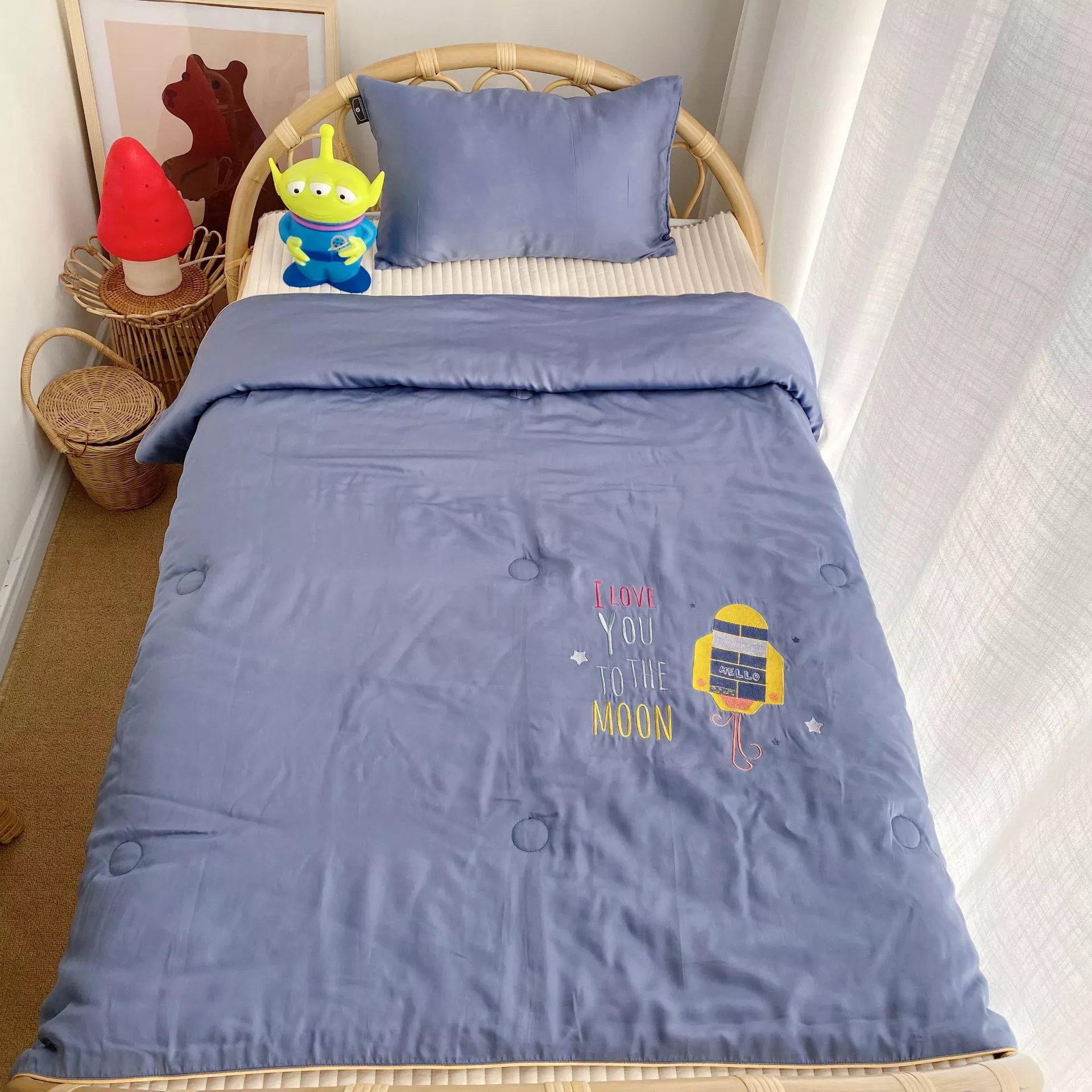 Cartoon 60 Tencel Single Ice Silk Summer Quilt Comfortable Breathable Cool Summer Air Conditioner Quilt for Children
