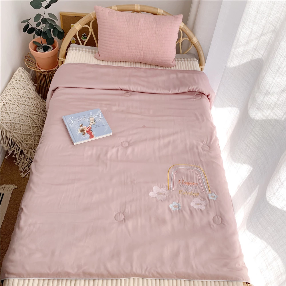 Cartoon 60 Tencel Single Ice Silk Summer Quilt Comfortable Breathable Cool Summer Air Conditioner Quilt for Children