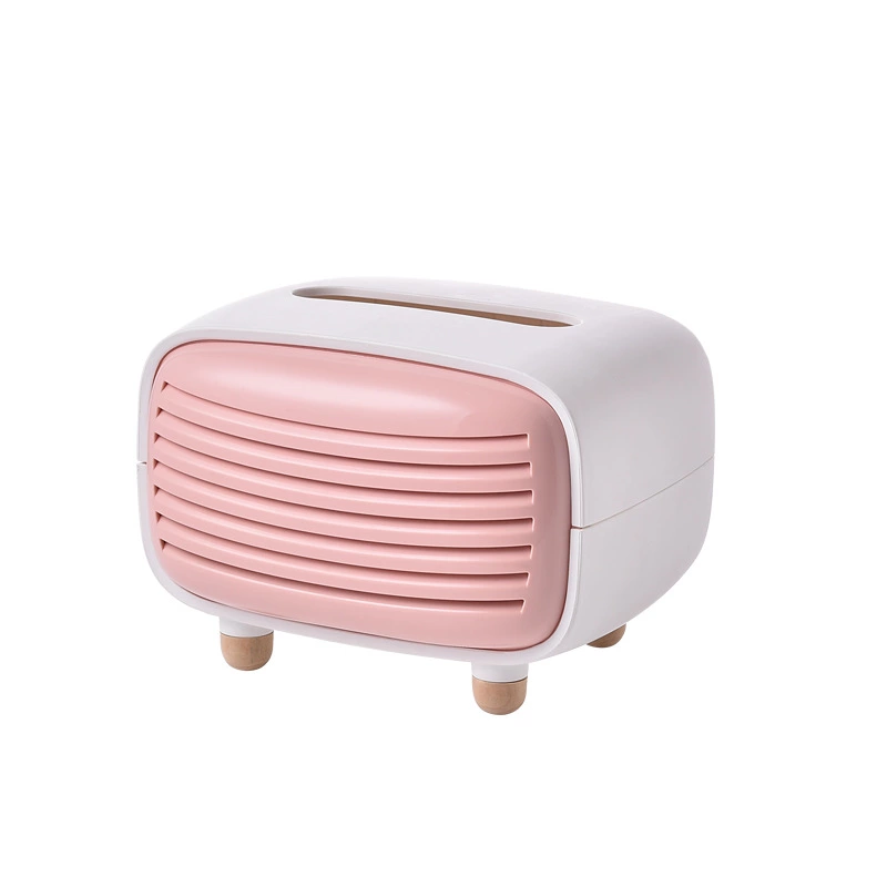 T Retro Tissue Box Creative Radio Tea Table Tissue Paper Tissue Storage Box Nordic Color Plastic Tray