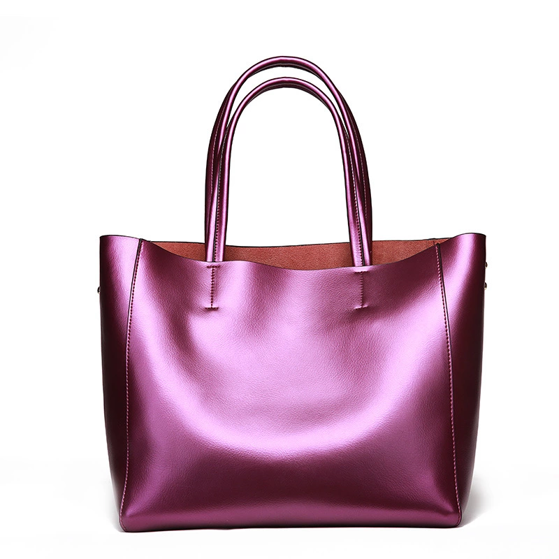 Women's bag new fashion leather handbags cowhide shoulder handbag large capacity ladies shopping