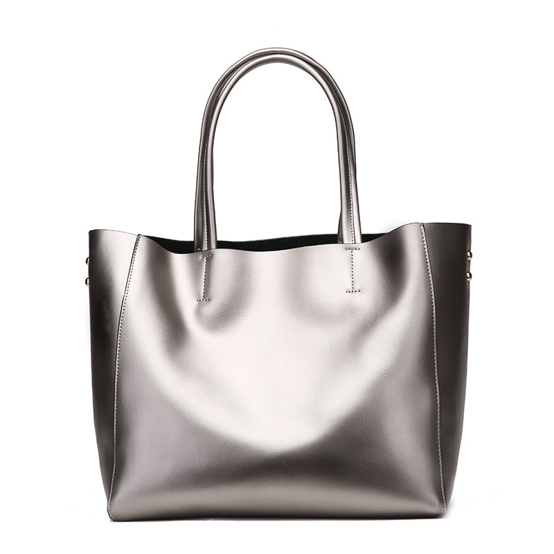 Women's bag new fashion leather handbags cowhide shoulder handbag large capacity ladies shopping
