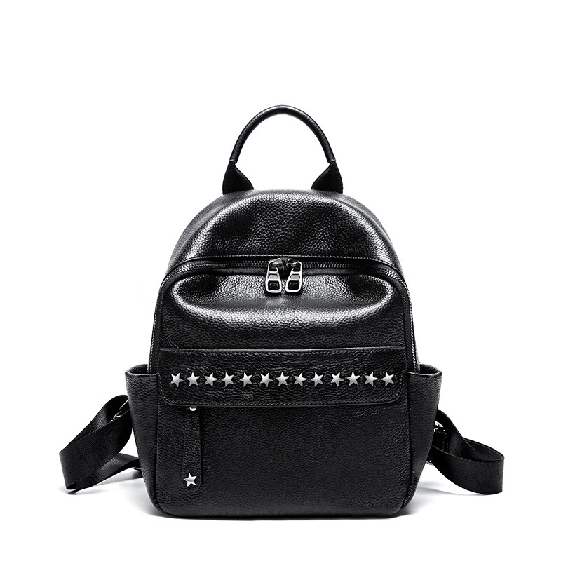 Leather shoulder bag female tide brand new high-quality bag fashion star wild large-capacity soft leather backpack