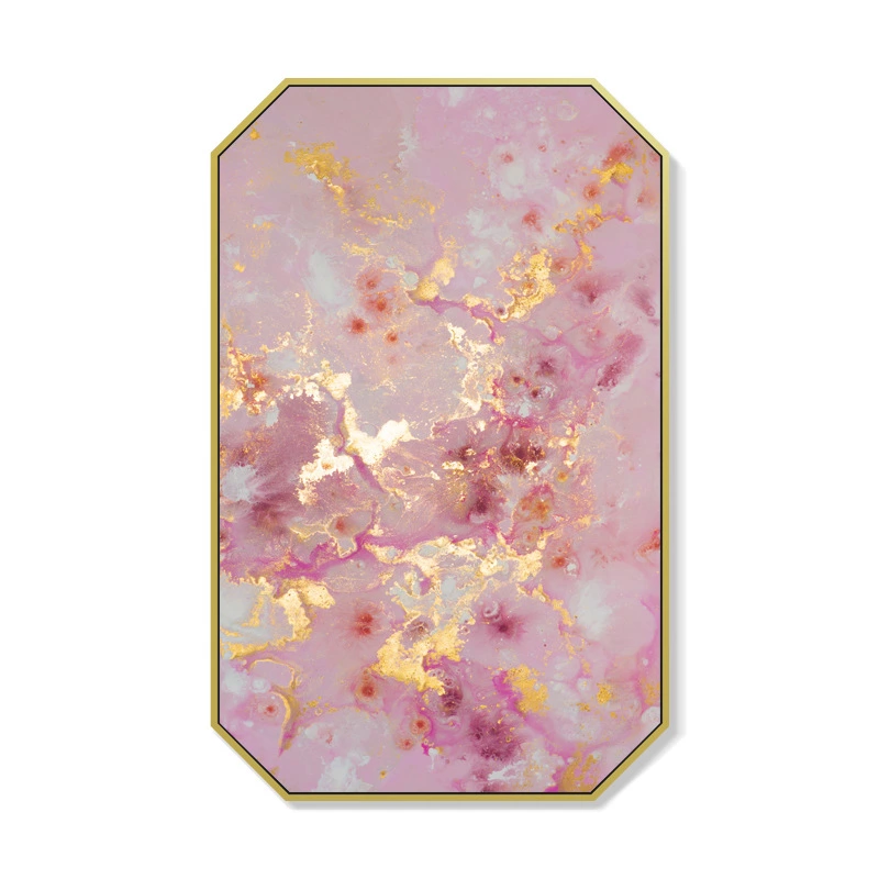 Jane Eyre Nordic living room decoration painting restaurant hanging painting pink girl heart wall painting flamingo creative octagon