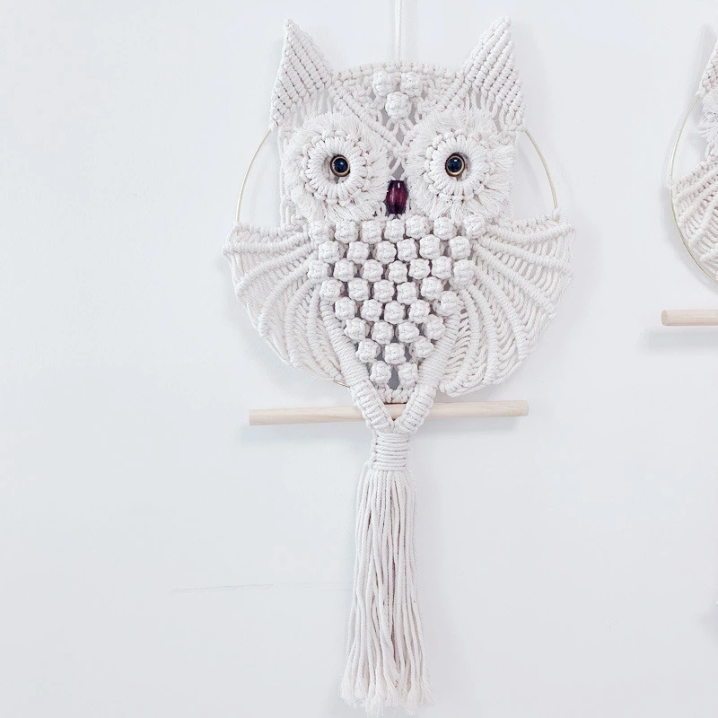 Nordic style round owl wall decoration children's room decorations handmade creative ornaments home wall decoration