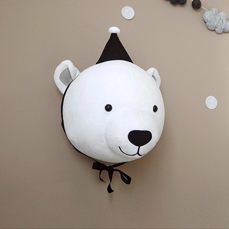Explosive Nordic style animal headdress Christmas deer polar bear toy plush decoration children's room ornaments