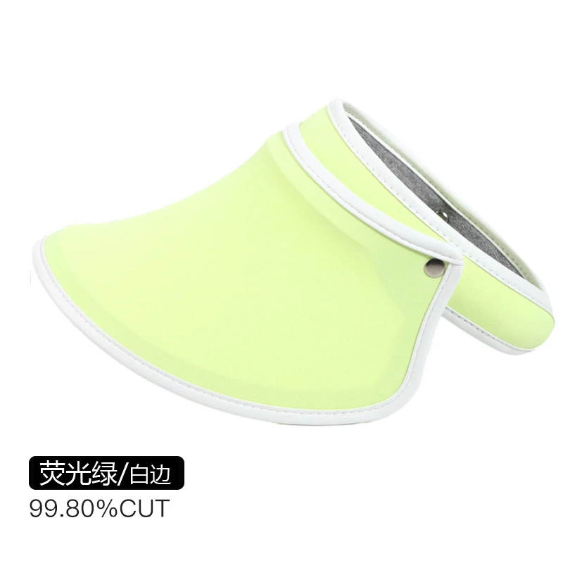 Uqqk anti-ultraviolet empty top hat outdoor shade sunscreen hat lady cover face sun hat Korean beach travel