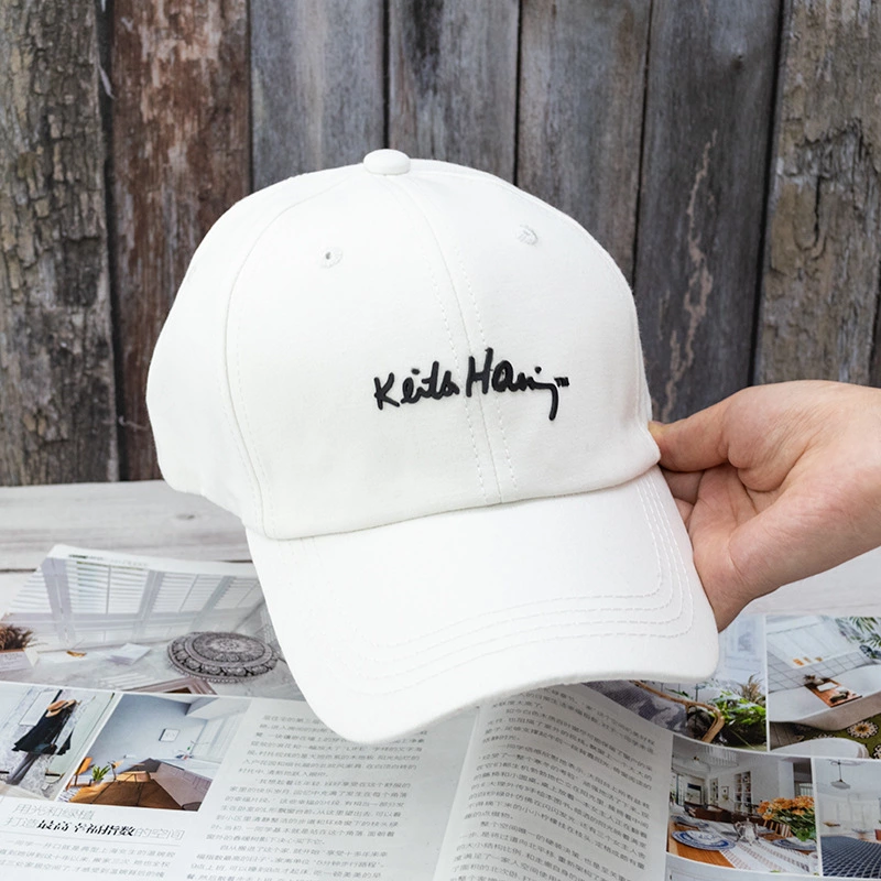 Hat female spring and summer leisure solid color curved eaves baseball cap male Korean version of the couple sun hat offset printed cap tide