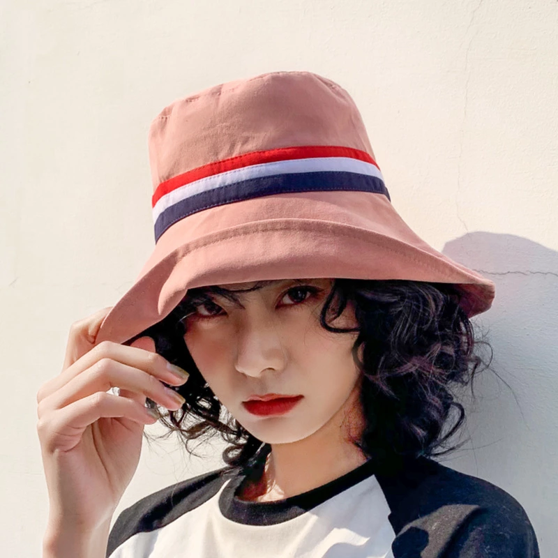 Female spring and summer foldable sun hat sunscreen sun hat wild hat solid color big eaves fisherman hat tide