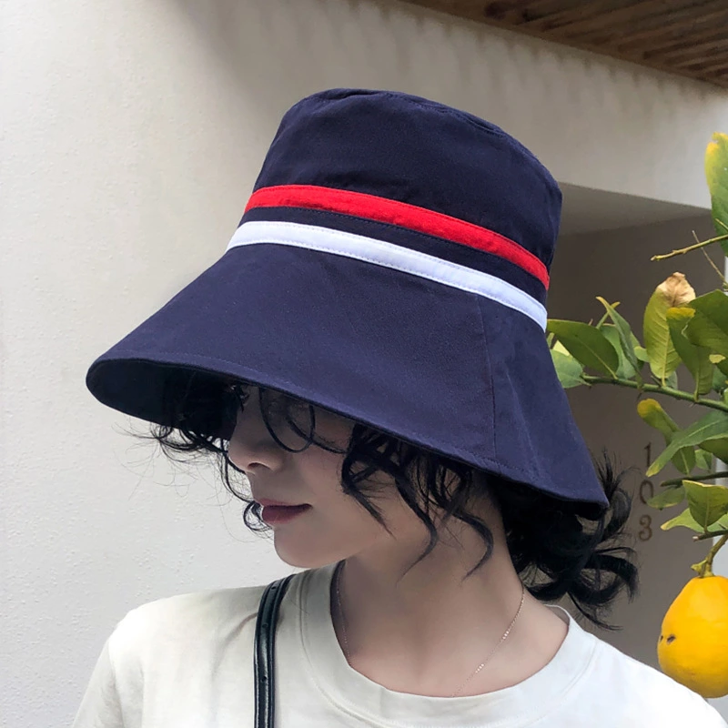 Female spring and summer foldable sun hat sunscreen sun hat wild hat solid color big eaves fisherman hat tide