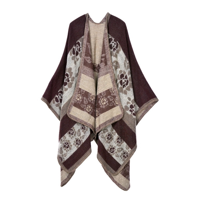 Hand-stitched thickening lengthened open long-selling cloak air conditioning warm decoration shawl scarf