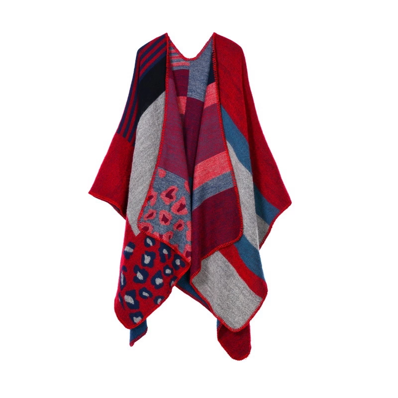 Hand-stitched thickening lengthened open long-selling cloak air conditioning warm decoration shawl scarf