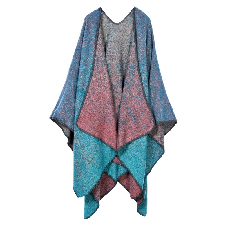 Hand-stitched thickening lengthened open long-selling cloak air conditioning warm decoration shawl scarf