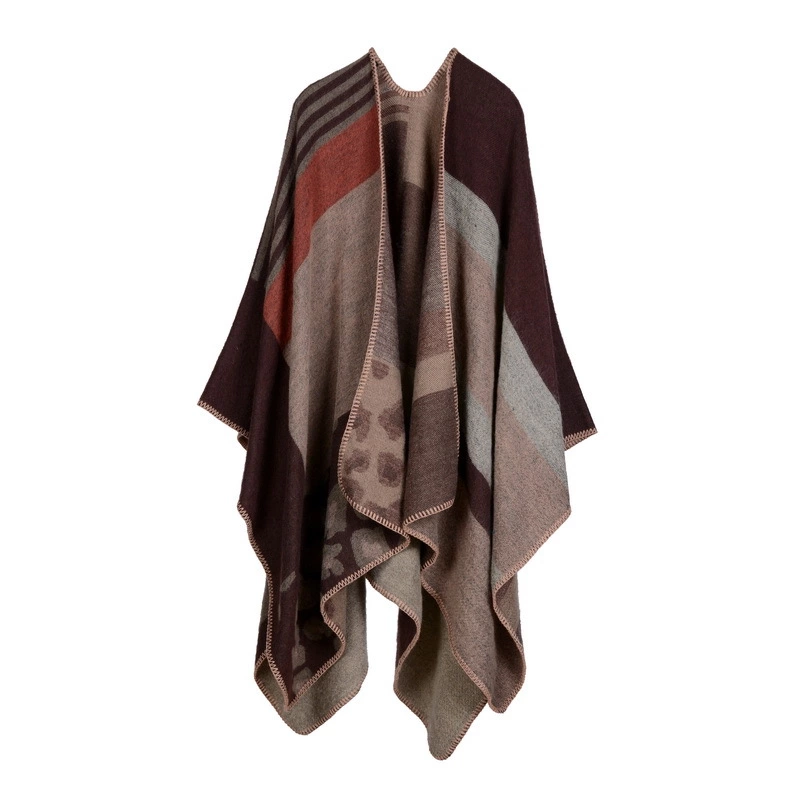 Hand-stitched thickening lengthened open long-selling cloak air conditioning warm decoration shawl scarf