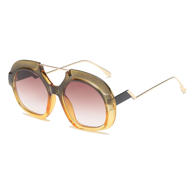 Irregular oversized frame ladies sunglasses personality gradient color sunglasses wild street shooting glasses male S8041