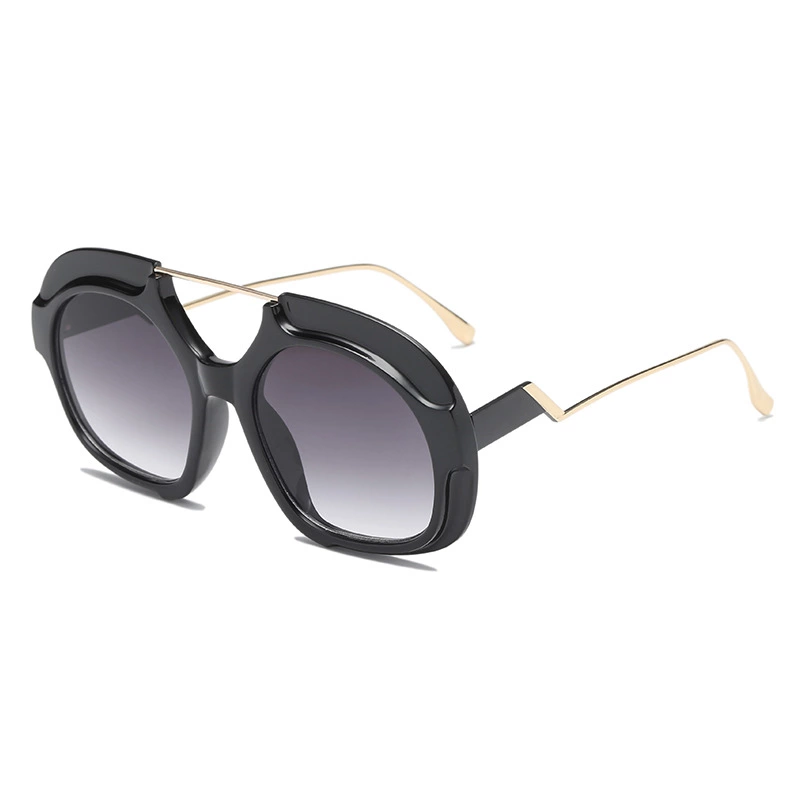 Irregular oversized frame ladies sunglasses personality gradient color sunglasses wild street shooting glasses male S8041