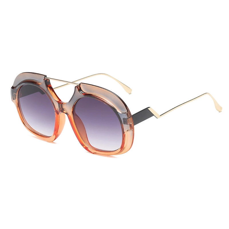 Irregular oversized frame ladies sunglasses personality gradient color sunglasses wild street shooting glasses male S8041
