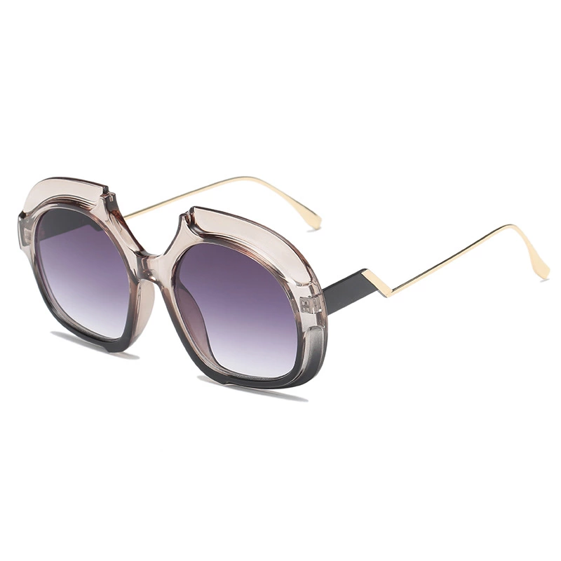 Irregular oversized frame ladies sunglasses personality gradient color sunglasses wild street shooting glasses male S8041
