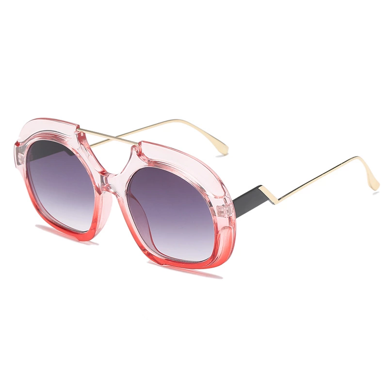 Irregular oversized frame ladies sunglasses personality gradient color sunglasses wild street shooting glasses male S8041