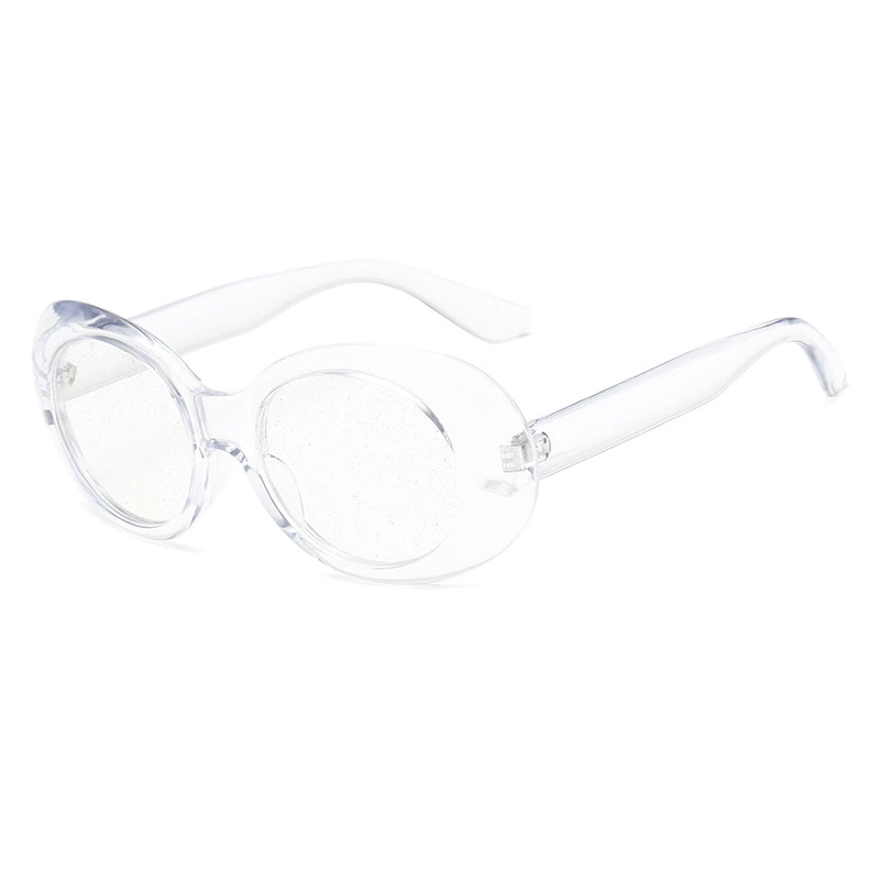 New transparent candy color oval sunglasses female tide colorful particle lens fashion street shot sunglasses male S8013
