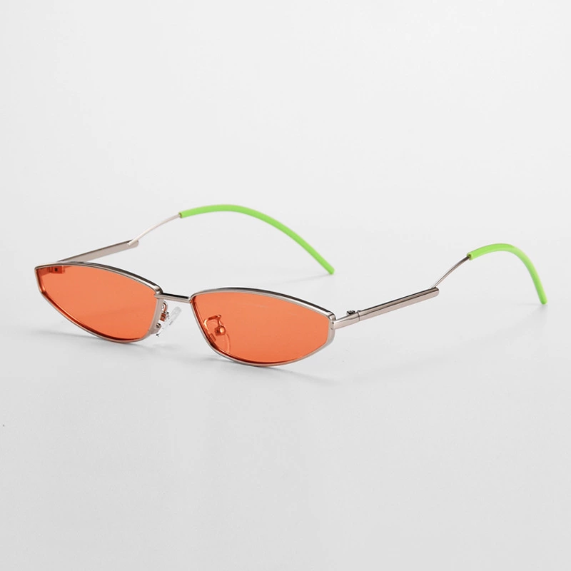 New candy-colored small-frame sunglasses men and women trendy street shot curved feet sunglasses personality sunglasses S9063