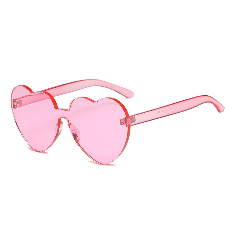 Fashion heart-shaped big frame sunglasses female trend candy color love sunglasses peach heart sunglasses S8018