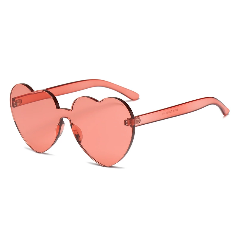Fashion heart-shaped big frame sunglasses female trend candy color love sunglasses peach heart sunglasses S8018