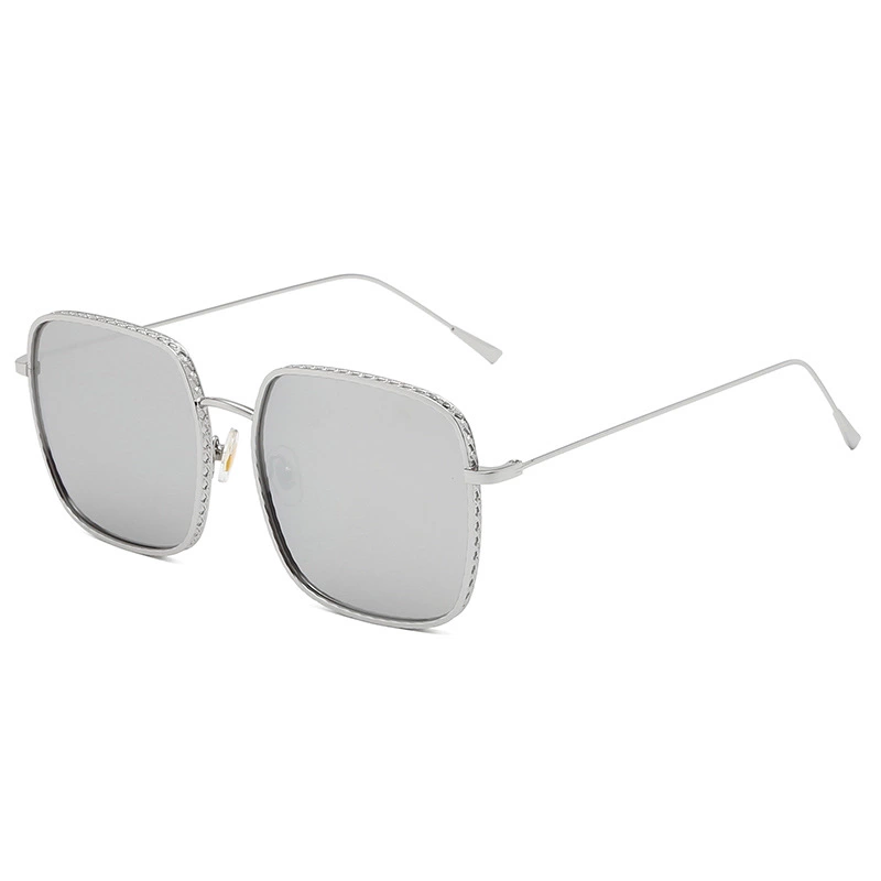 Fashion big frame ladies sunglasses trend gradient color street shot sunglasses metal pattern glasses male S08