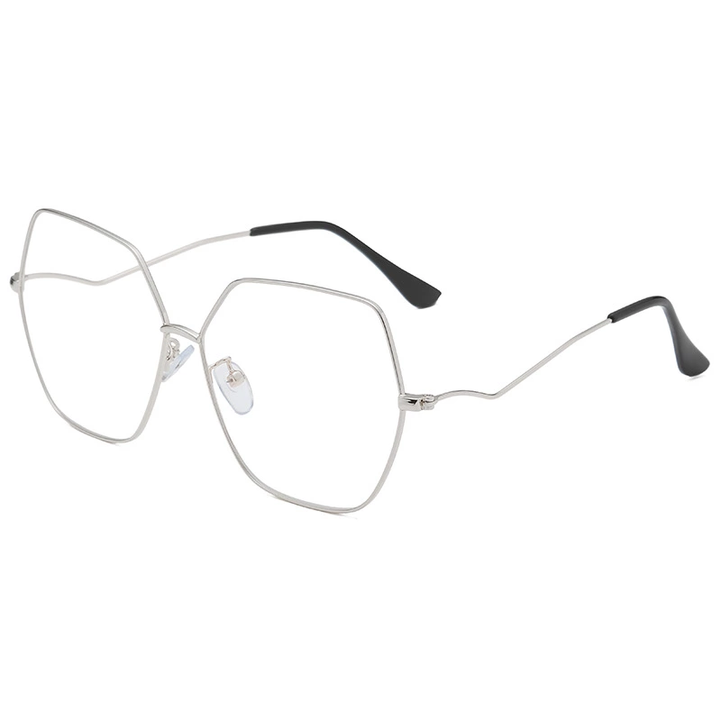 New fashion polygon oversized frame sunglasses men and women round face color film sunglasses simple wild glasses S9016
