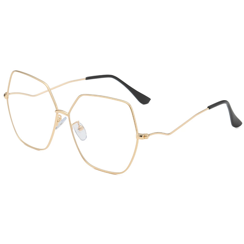 New fashion polygon oversized frame sunglasses men and women round face color film sunglasses simple wild glasses S9016